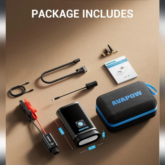 AVAPOW Air Pump and Jump Starter - Picture 4 of 17